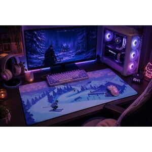 XL Winter Pixel Art Gaming Mouse Pad 35.5" x 15.5" Extended Desk Mat